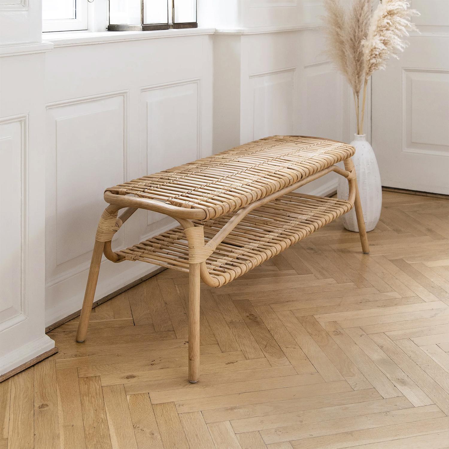 Lima Rattan Bench For Sale 1