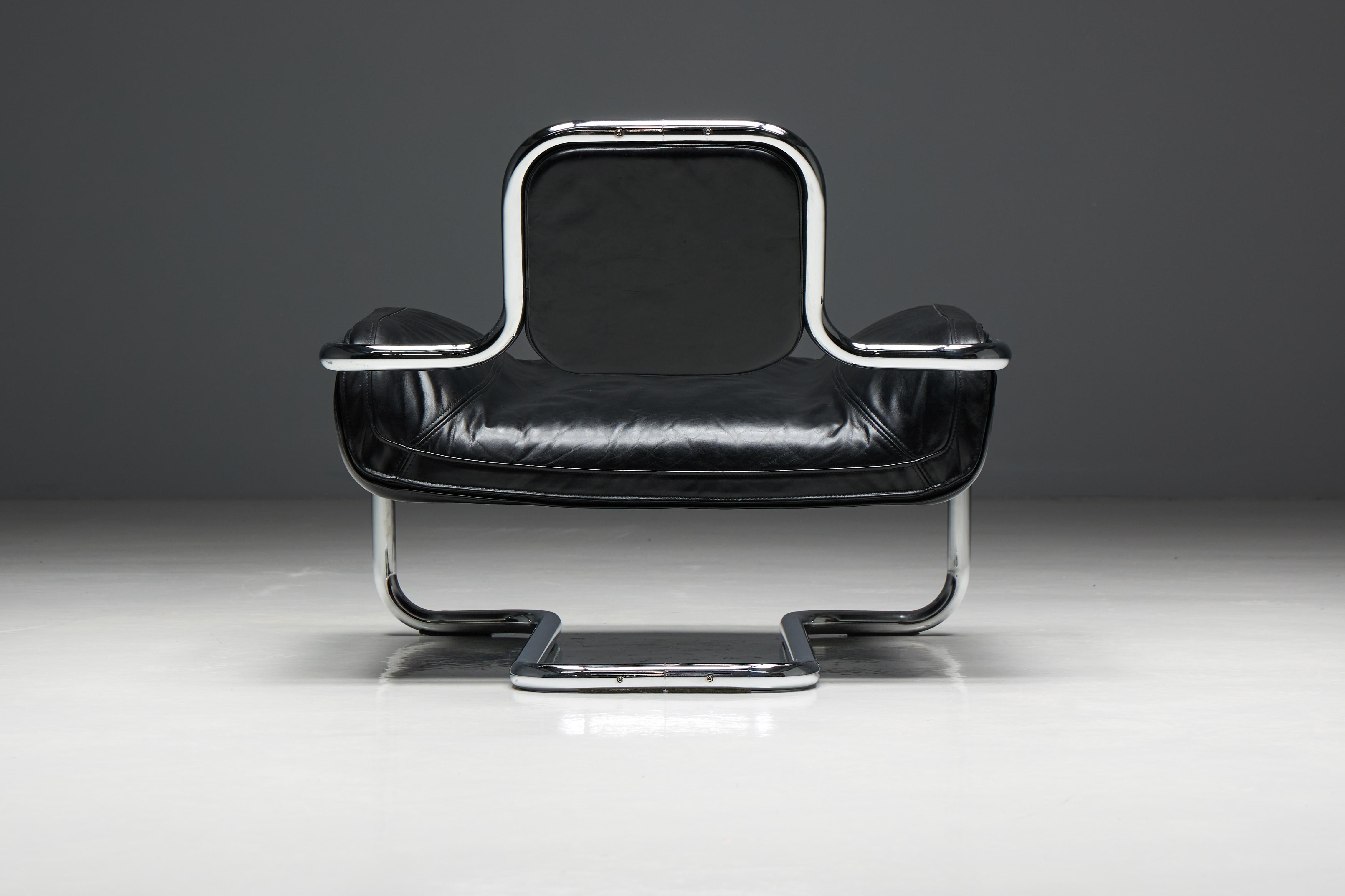 'Limande' Low Easy Chair by Kwok Hoi Chan, France, 1970s 4