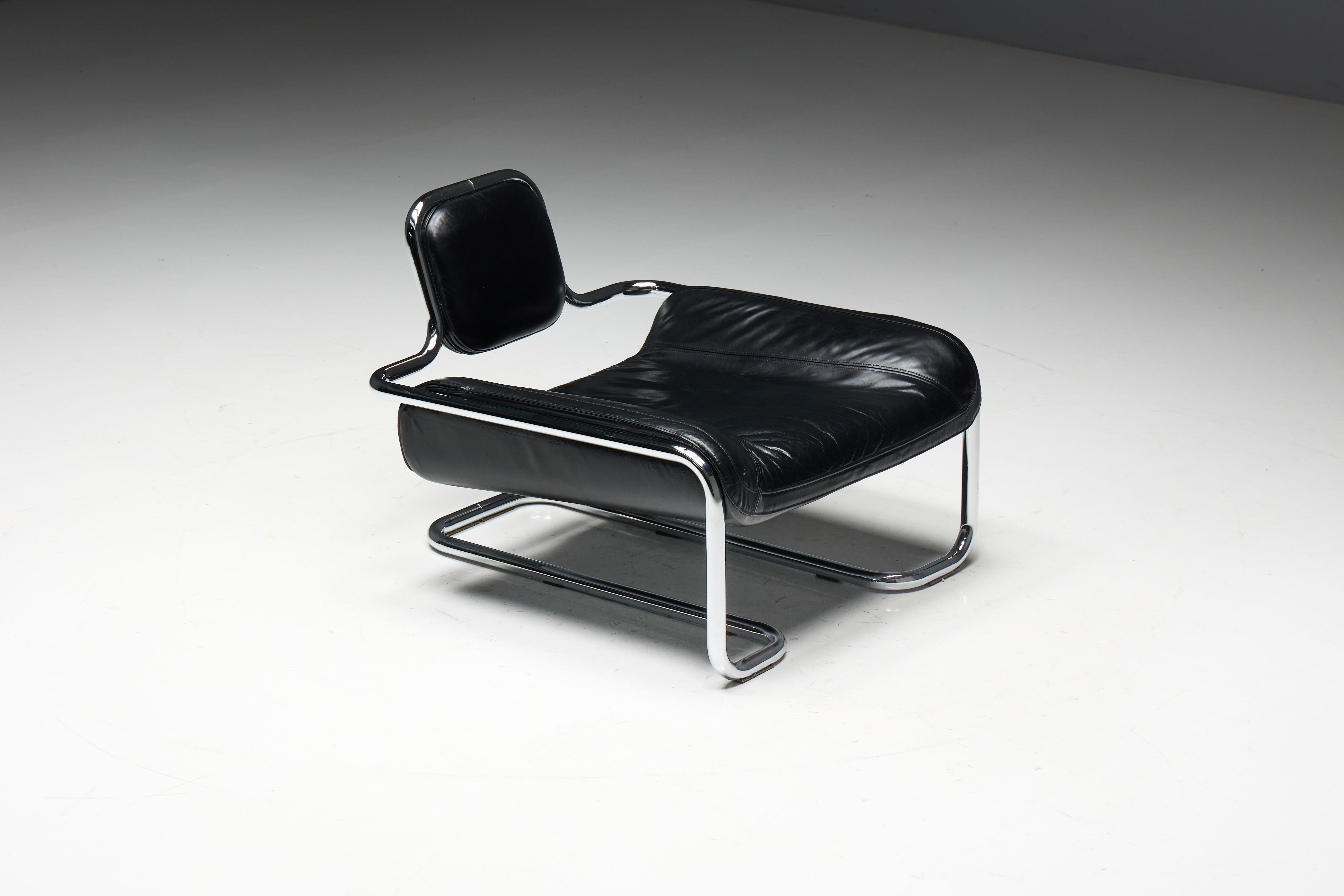 'Limande' Low Easy Chair by Kwok Hoi Chan, France, 1970s 9