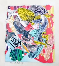 Limanora Silkscreen Framed and Signed by Frank Stella Dated 1994