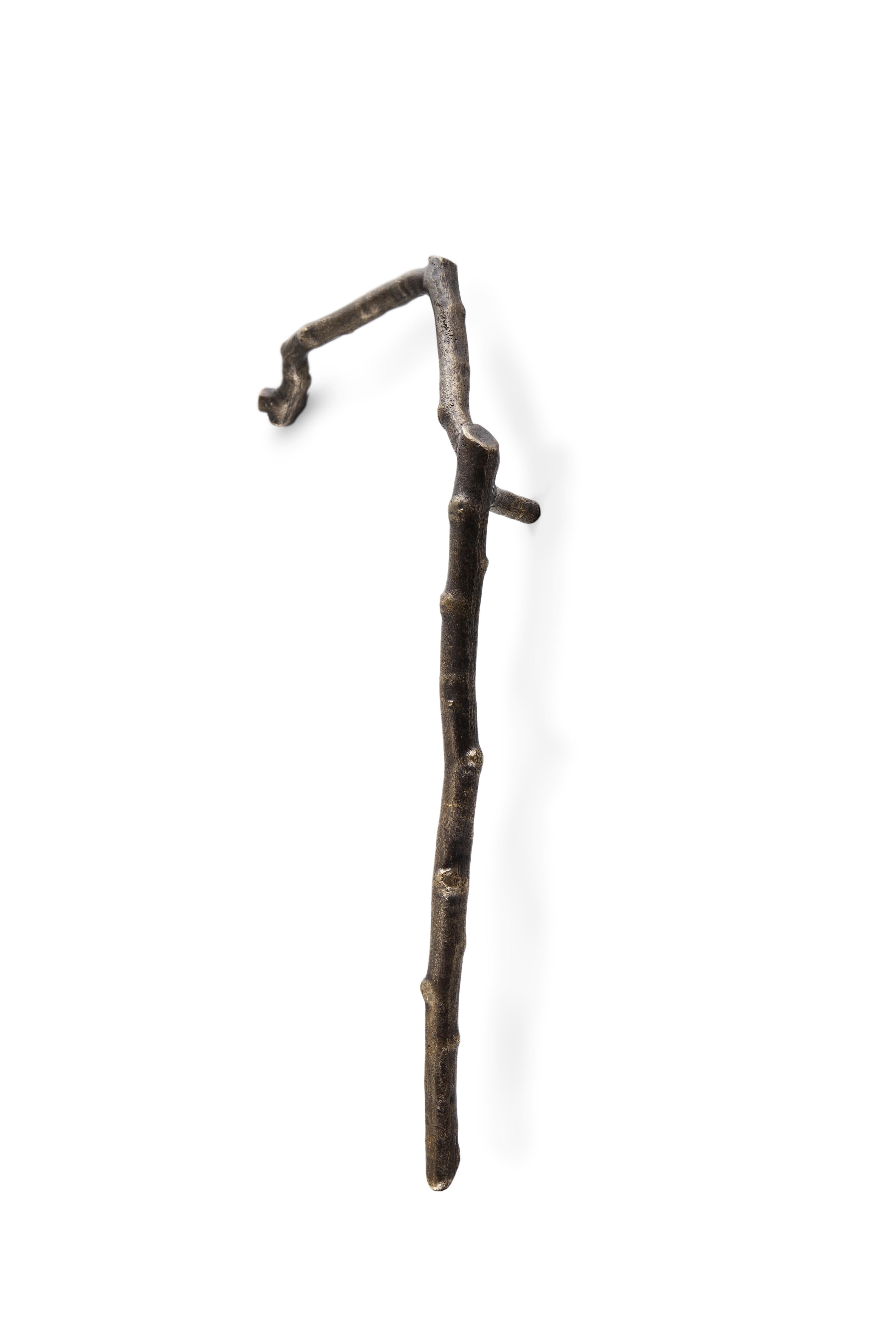 Limb Door Pull - Handcrafted Aged Brass - PullCast For Sale 1