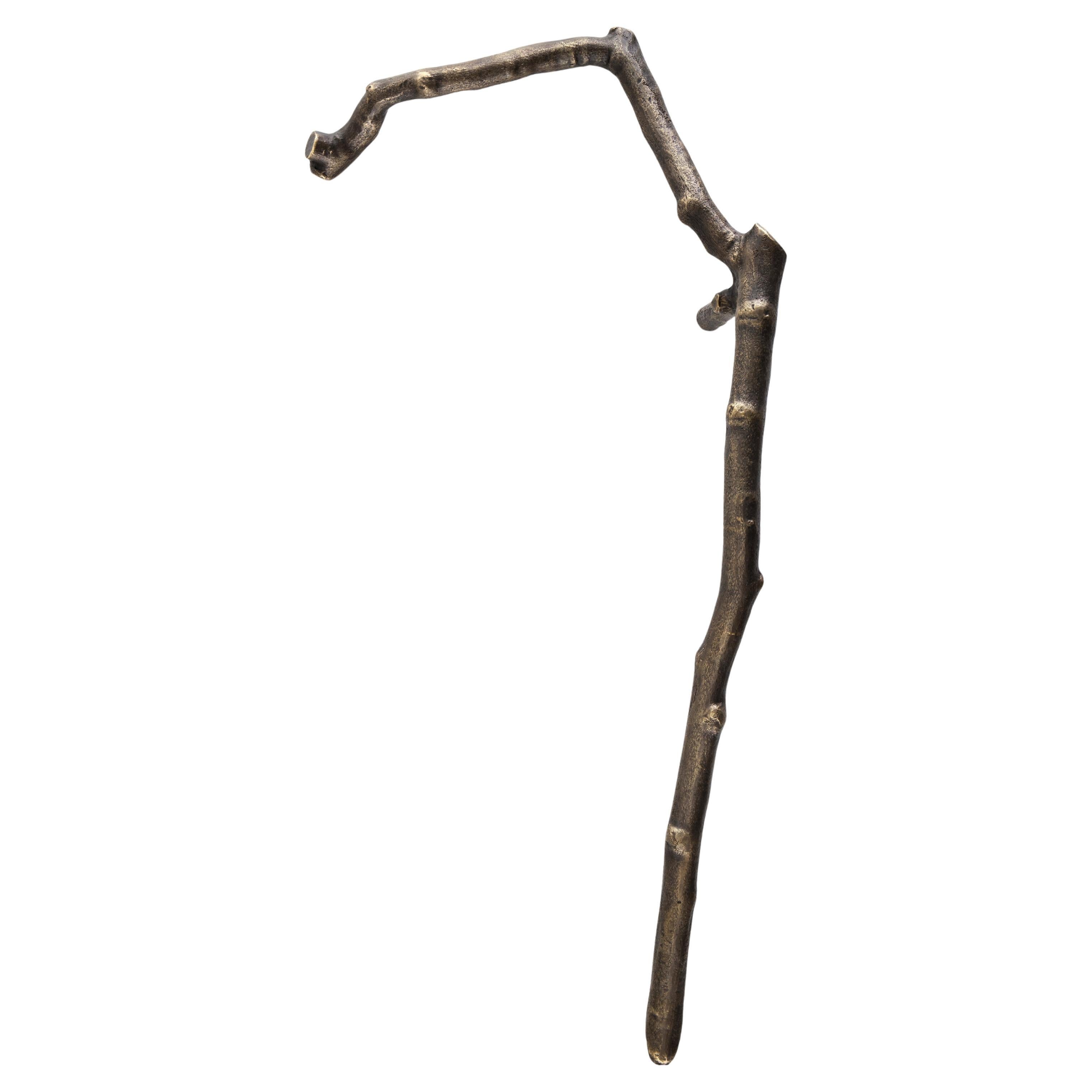 Limb Door Pull - Handcrafted Aged Brass - PullCast For Sale