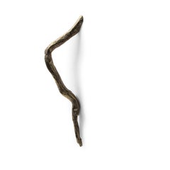Limb Door Pull Right - Handcrafted Aged Brass - PullCast