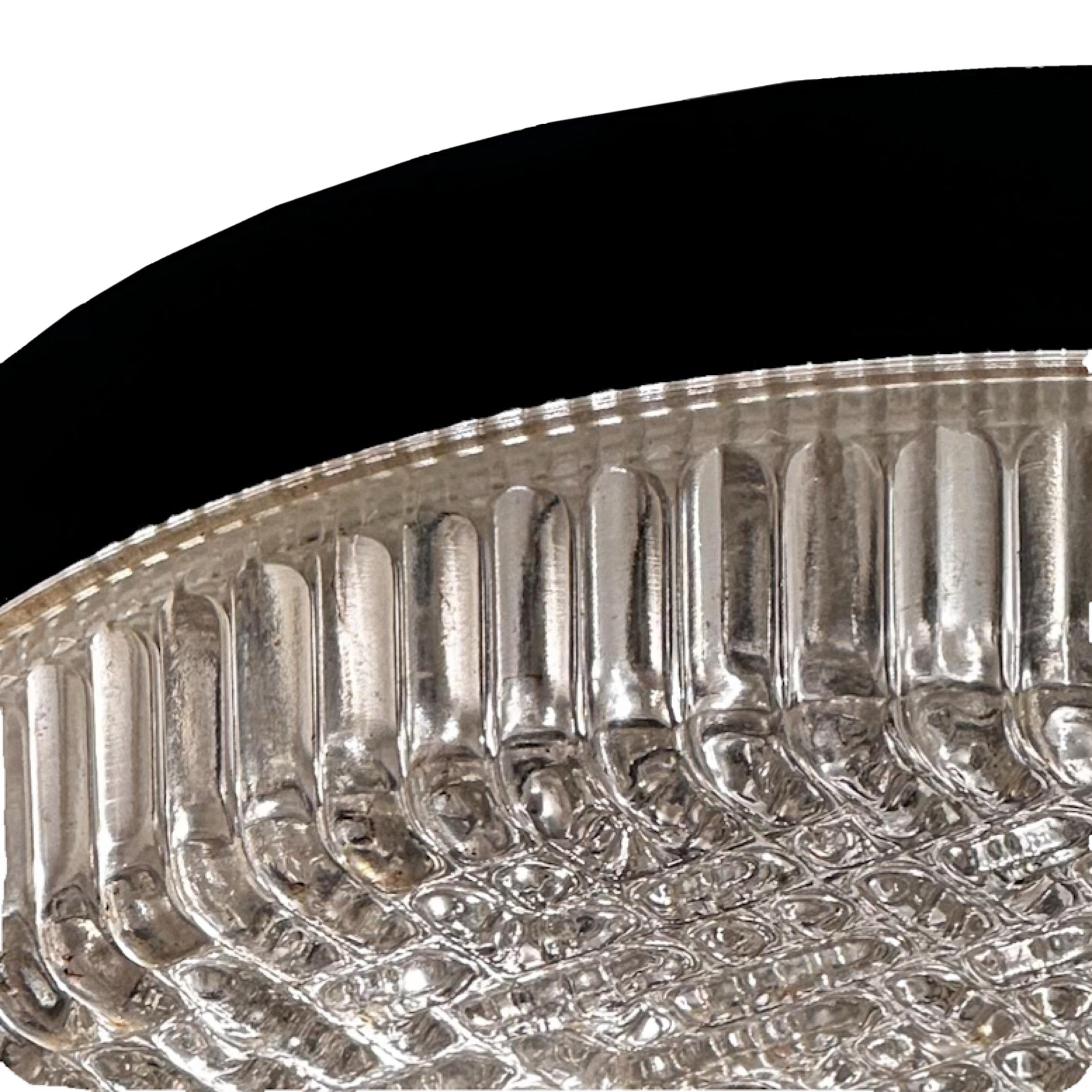 Modern Limburg Attributed Bubble Glass Flush Mount Ceiling Light 1970s For Sale