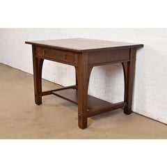 Limbert Antique Mission Oak Arts & Crafts Desk, Newly Refinished