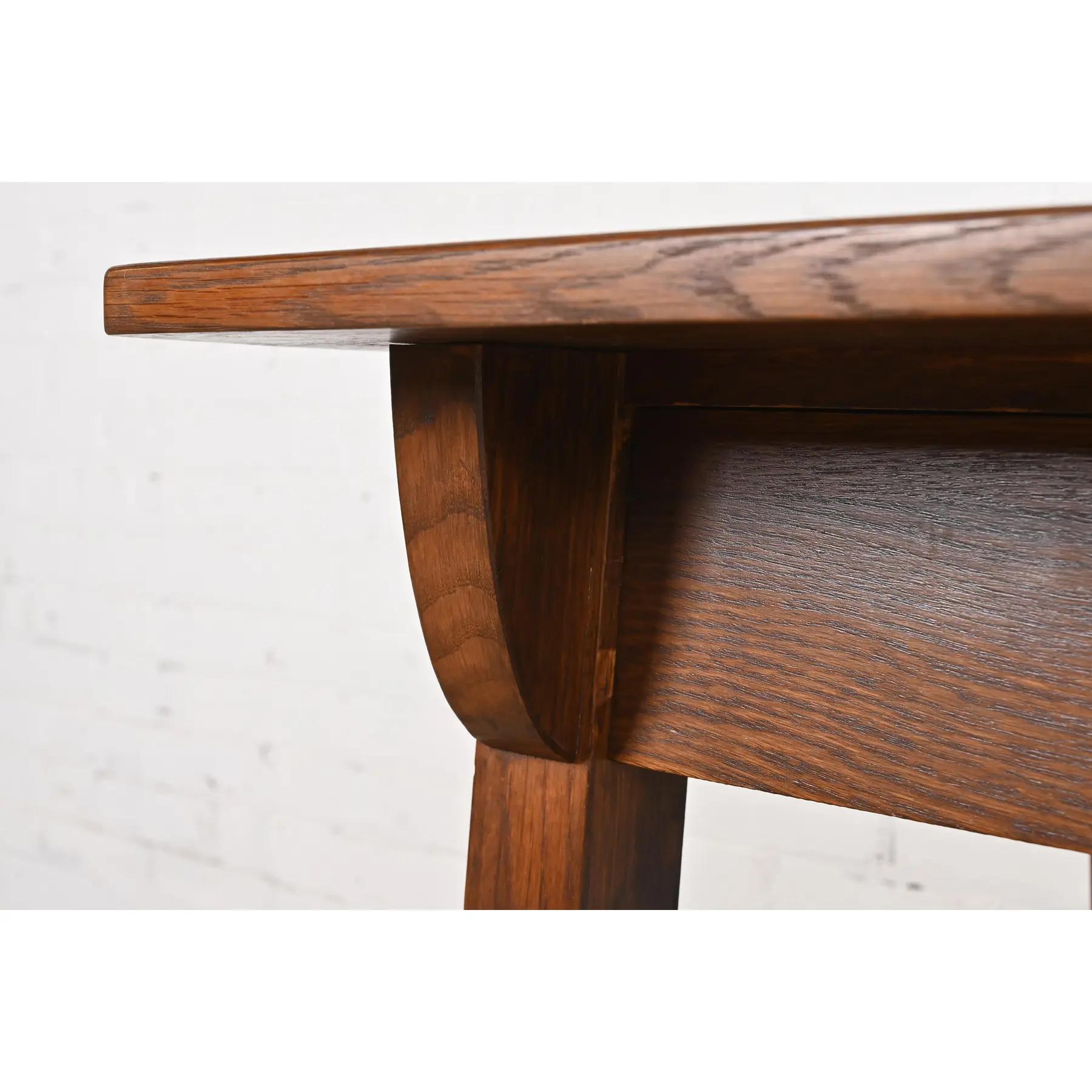 Limbert Antique Mission Oak Arts & Crafts Desk or Library Table, Circa 1910 For Sale 3