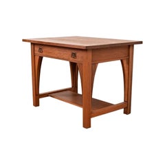 Limbert Antique Mission Oak Arts & Crafts Desk or Library Table, Circa 1910