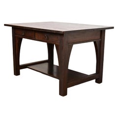 Limbert Antique Mission Oak Arts & Crafts Desk or Library Table, Circa 1910