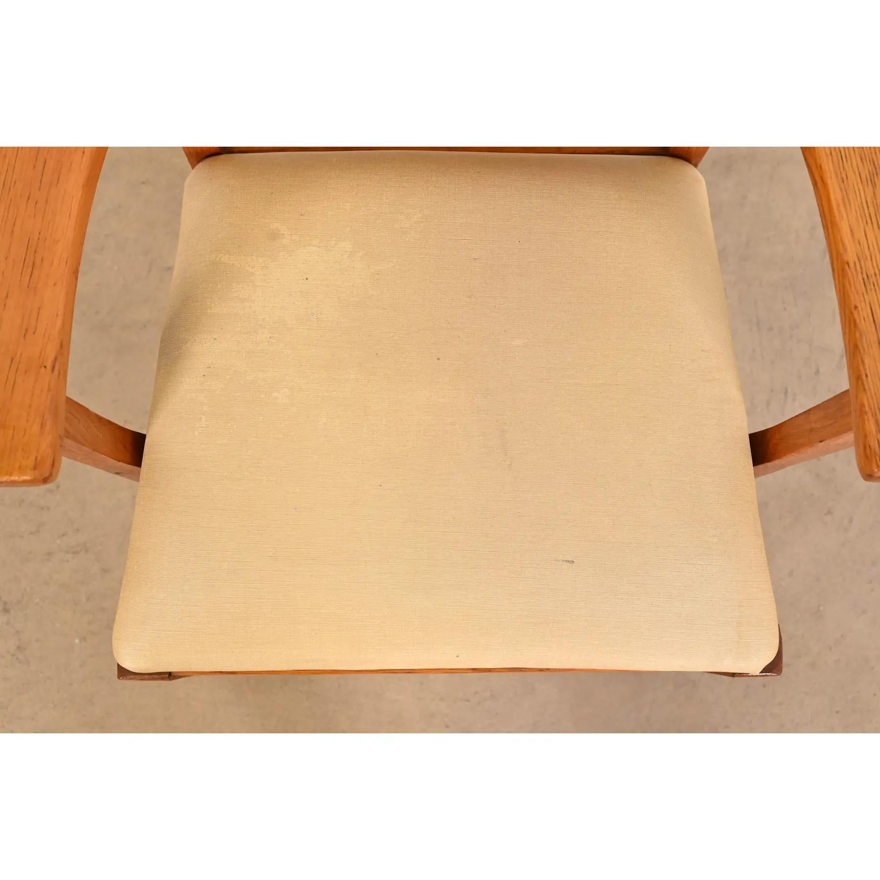 Limbert Antique Mission Oak Arts & Crafts Dining Chairs, Set of Six For Sale 1