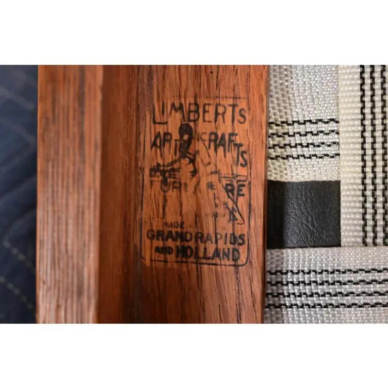 Sedie da pranzo con schienale a scaletta in Oak Mission Arts & Crafts di Limbert, coppia in vendita 5