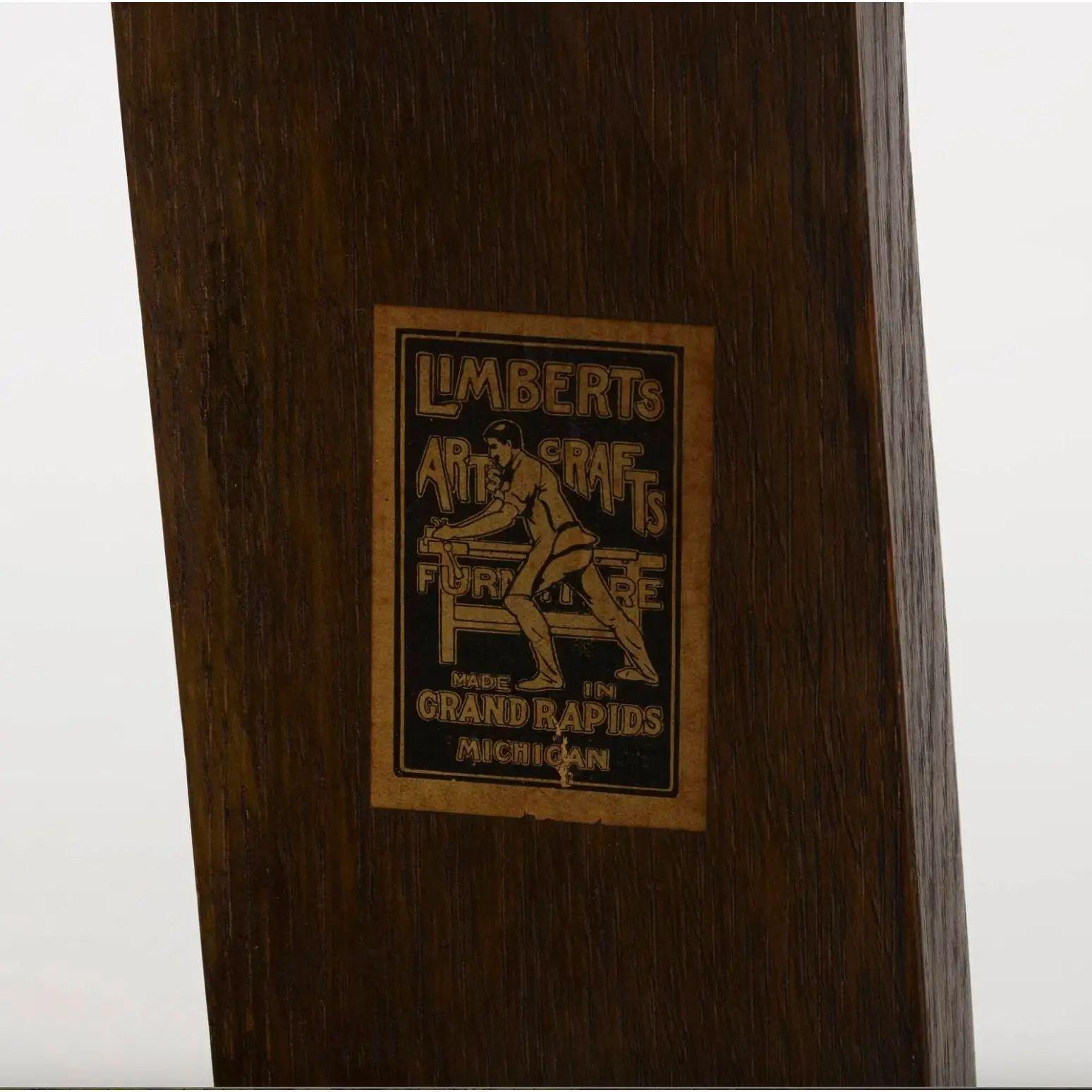 Divano da salotto in quercia Mission Arts & Crafts di Limbert, CIRCA 1900 in vendita 5