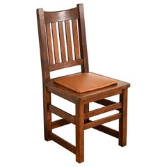Limbert – Antiker „Mission Oak“-Stuhl im Arts-and-Crafts-Stil (Beistell- oder Esszimmerstuhl), um 1910