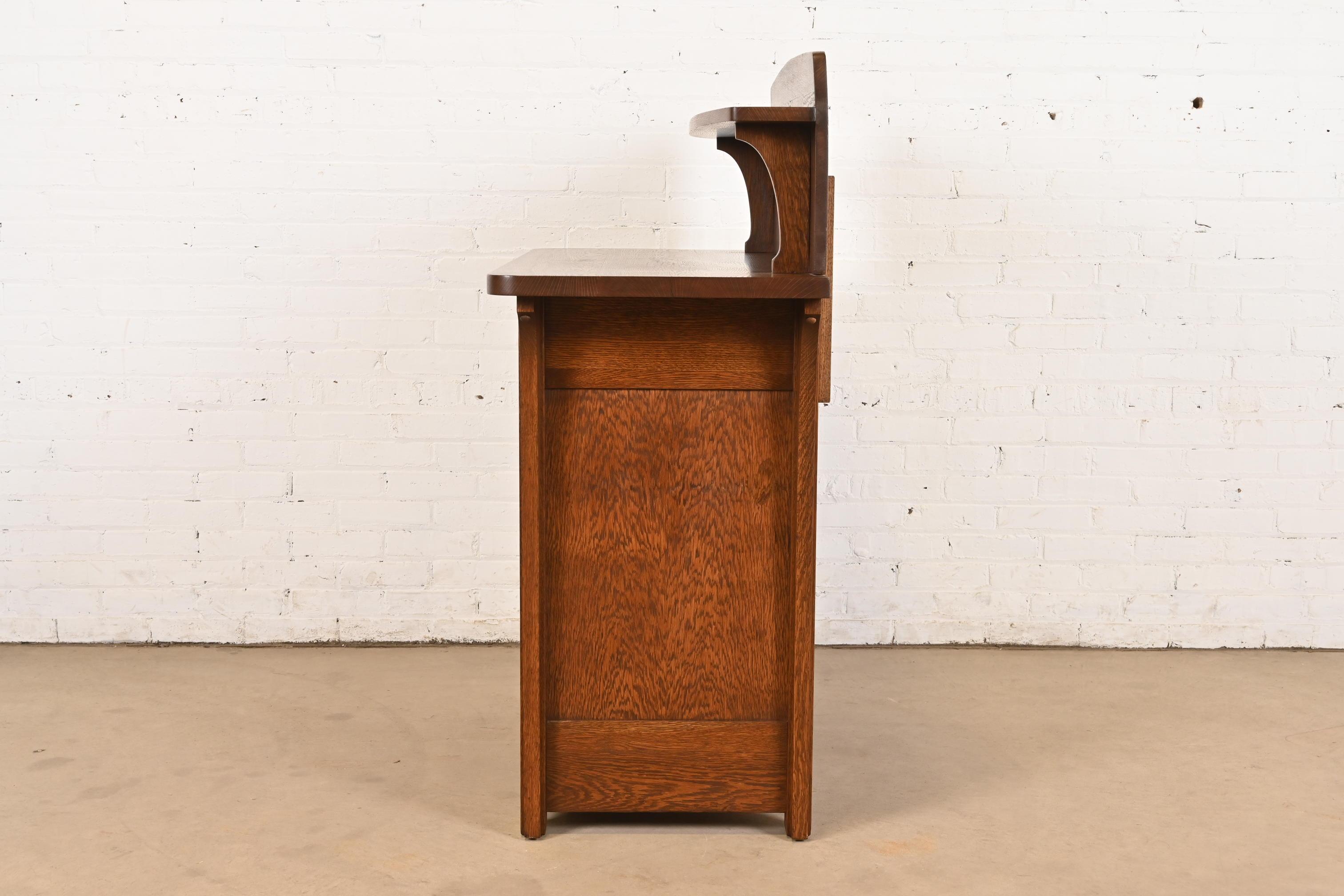 Limbert Antique Mission Oak Arts & Crafts Sideboard Buffet or Bar Cabinet 3