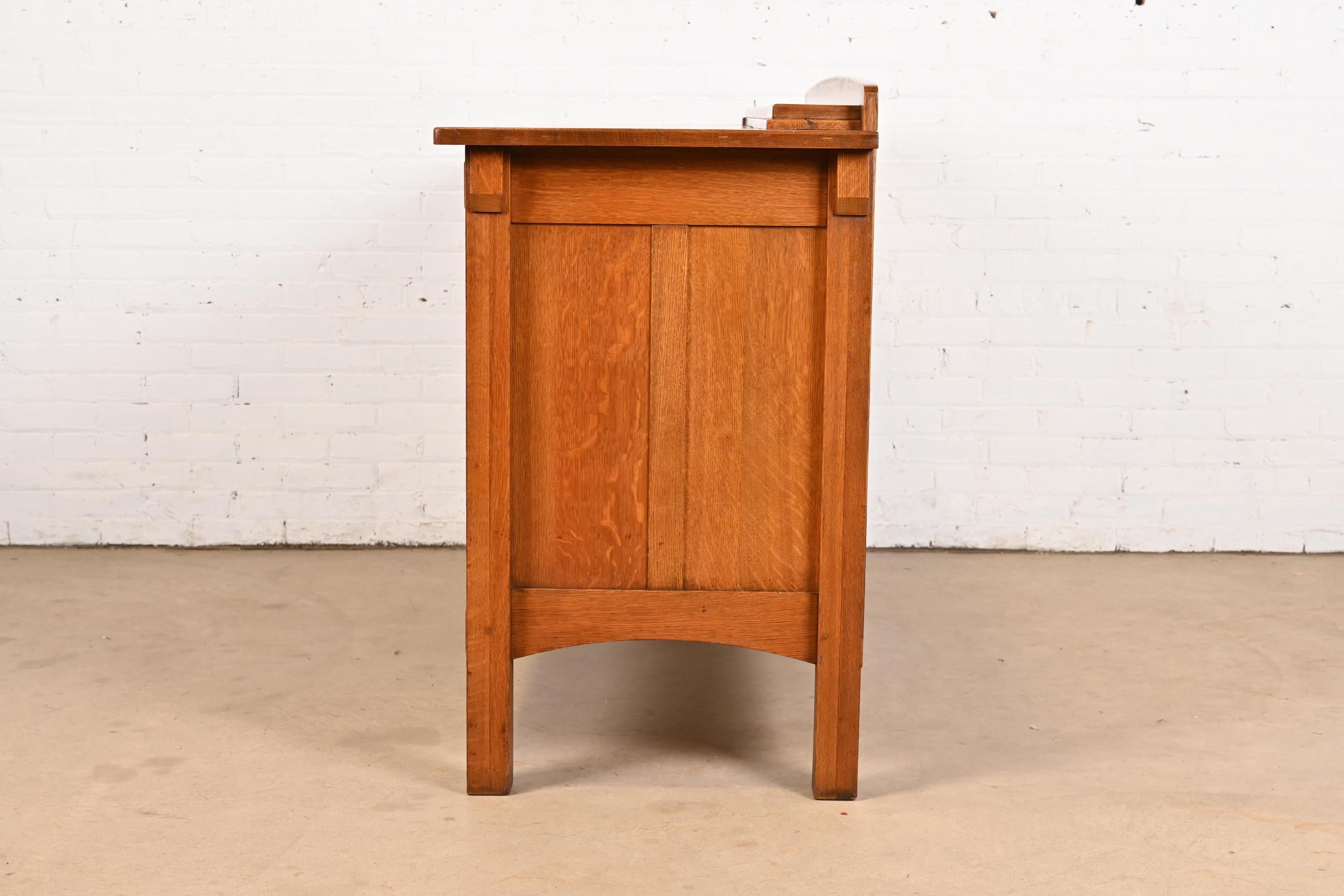 Limbert Antique Mission Oak Arts & Crafts Sideboard Buffet or Bar Cabinet 4