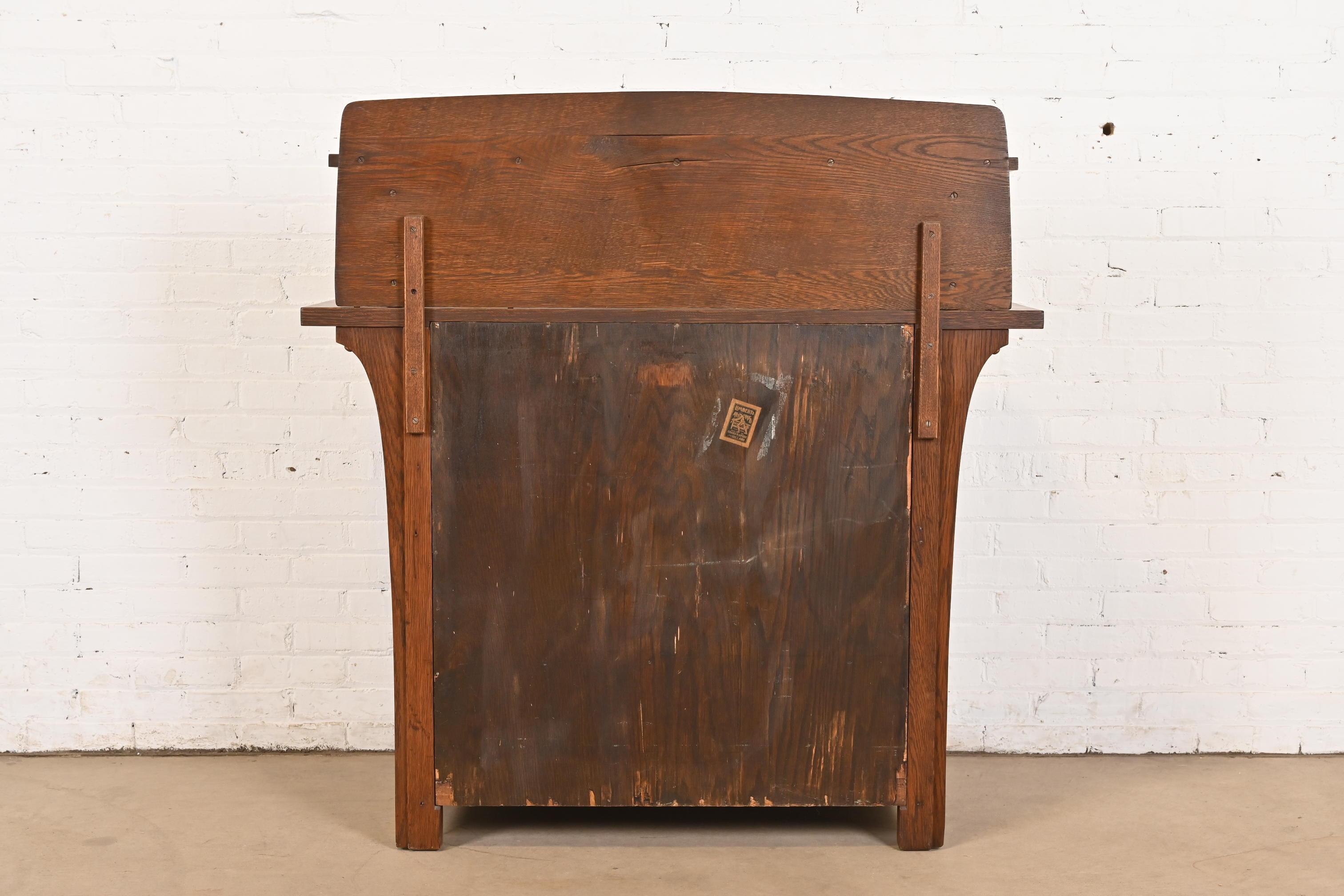 Limbert Antique Mission Oak Arts & Crafts Sideboard Buffet or Bar Cabinet 4