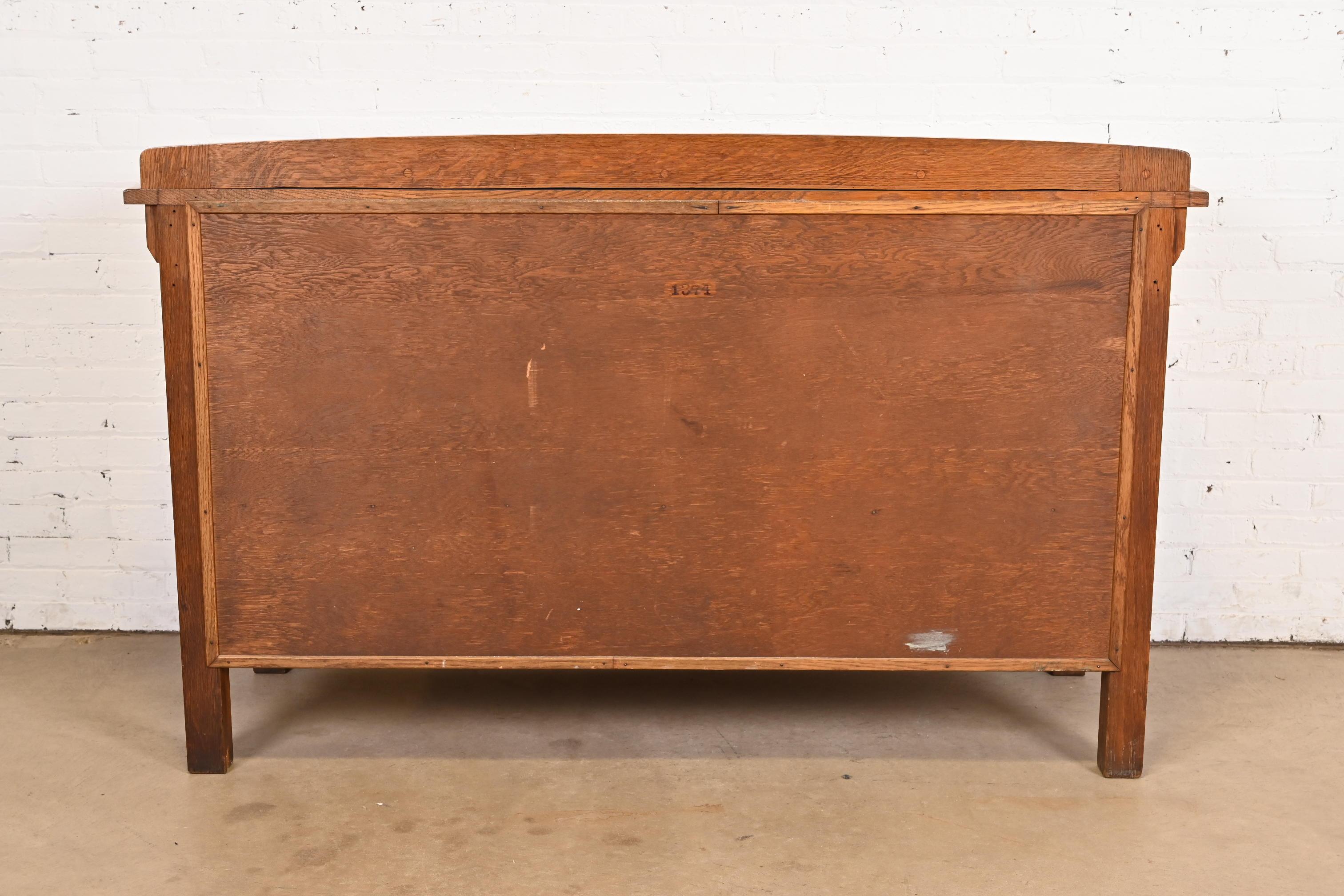 Limbert Antique Mission Oak Arts & Crafts Sideboard Buffet or Bar Cabinet 5