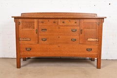 Limbert Antique Mission Oak Arts & Crafts Sideboard Buffet or Bar Cabinet