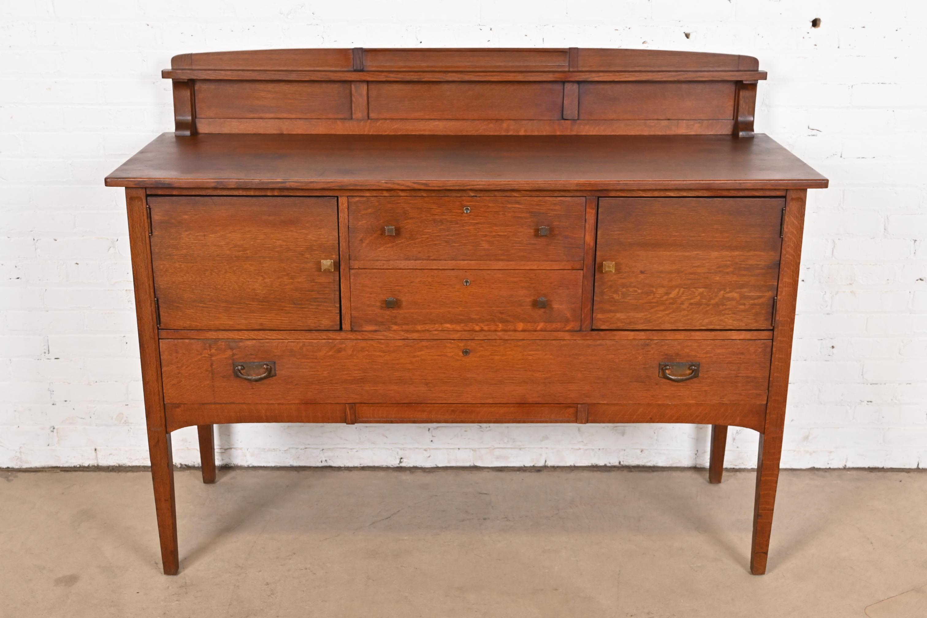 Limbert Aparador antiguo Mission Arts & Crafts de roble Aparador o mueble bar Artes y manualidades en venta