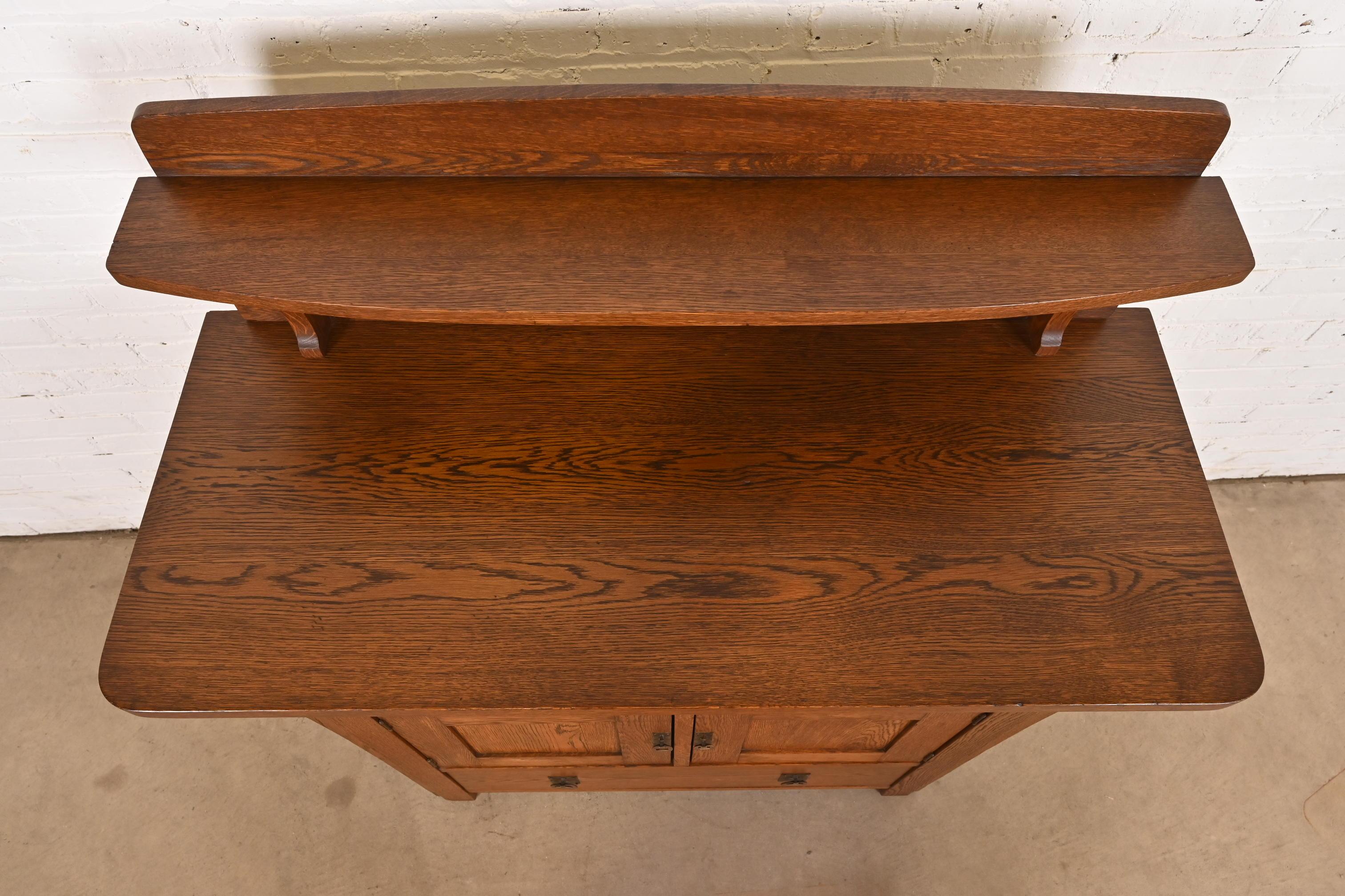 Limbert Antique Mission Oak Arts & Crafts Sideboard Buffet or Bar Cabinet 2