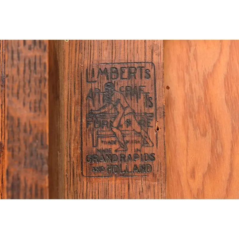 Sedia da pranzo con schienale a T in quercia Mission Arts & Crafts di Limbert, Circa 1910 in vendita 5