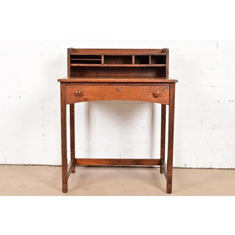 Arts and Crafts Scrivania Mission Arts & Crafts di Limbert, circa 1910 in vendita