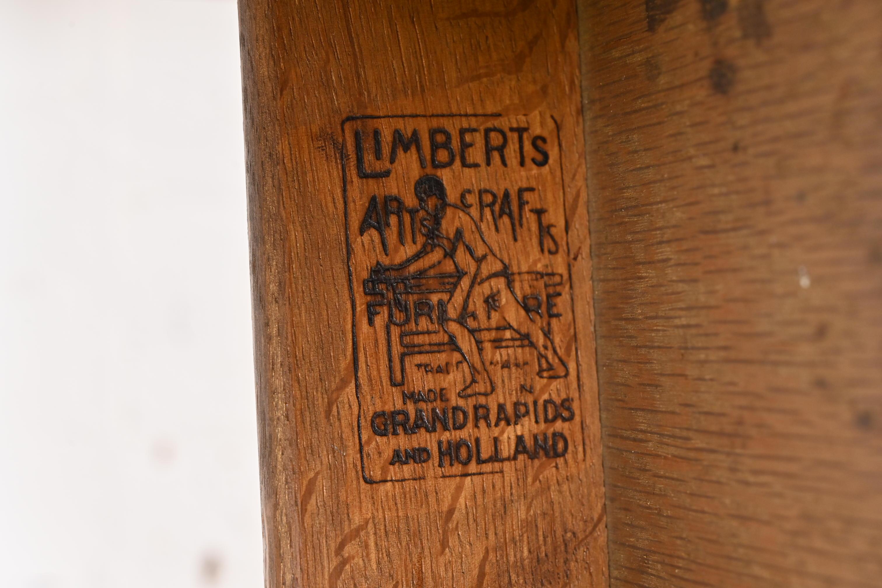 Escritorio o Mesa de Biblioteca Limbert Antique Mission Oak Arts & Crafts en venta 2