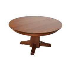 Tavolo da pranzo allungabile in Oak Antiques di Limbert, appena riverniciato