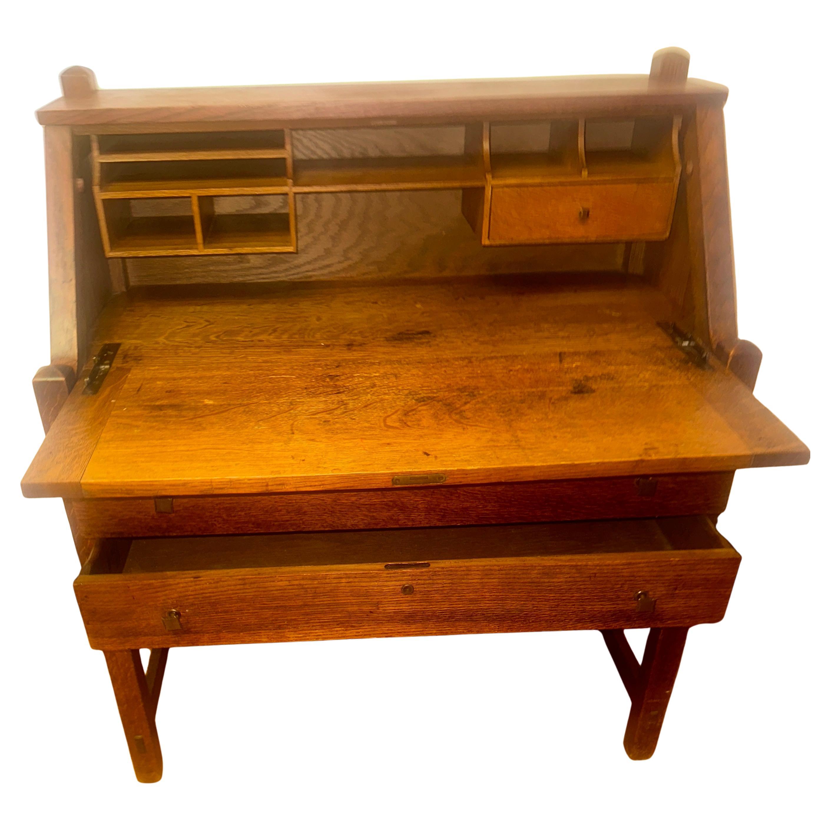 LIMBERT Drop Front Desk 
Chair Set - SIGNED- W7364 in vendita