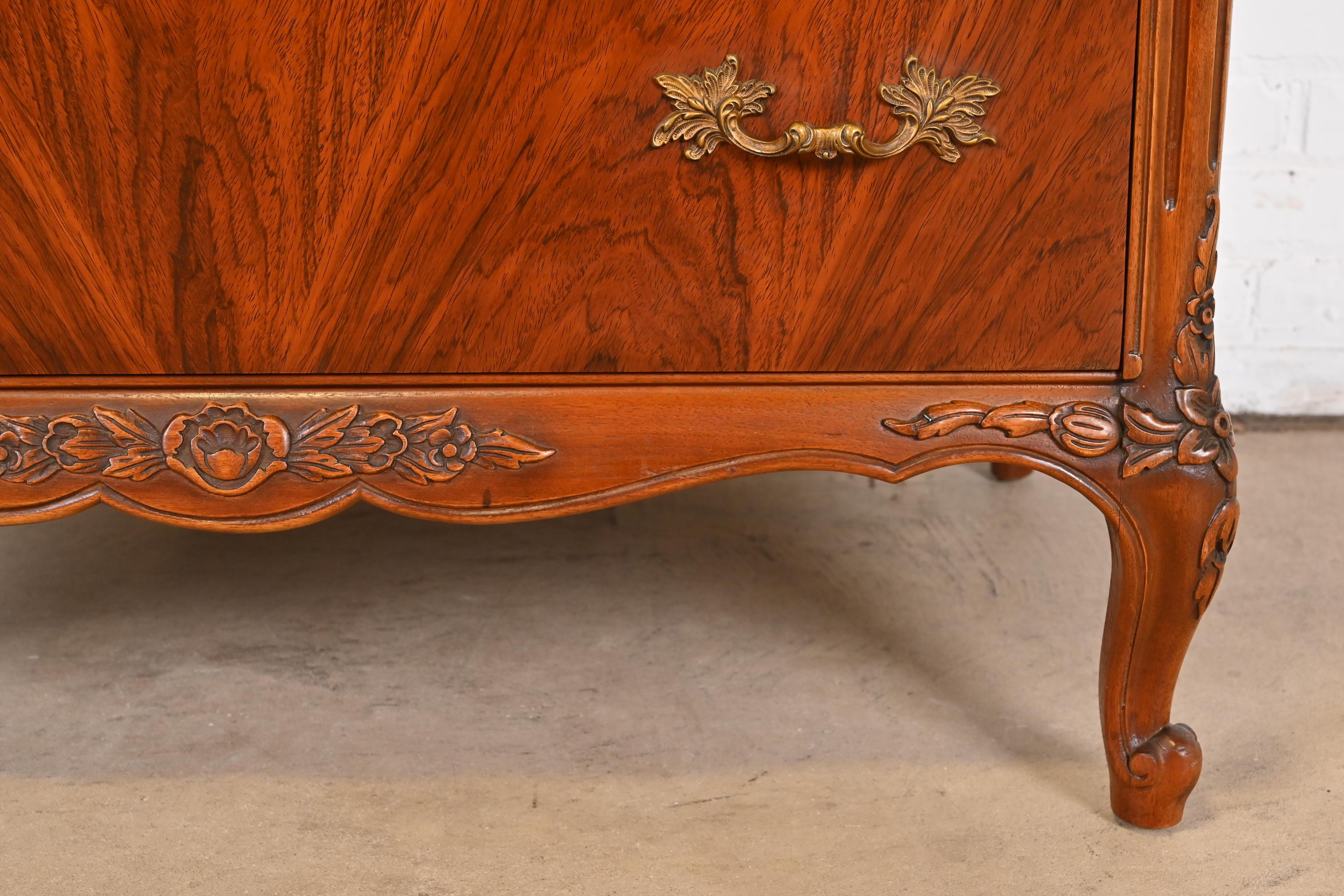 Limbert French Provincial Louis XV Carved Rosewood Highboy Dresser, 1920s 5