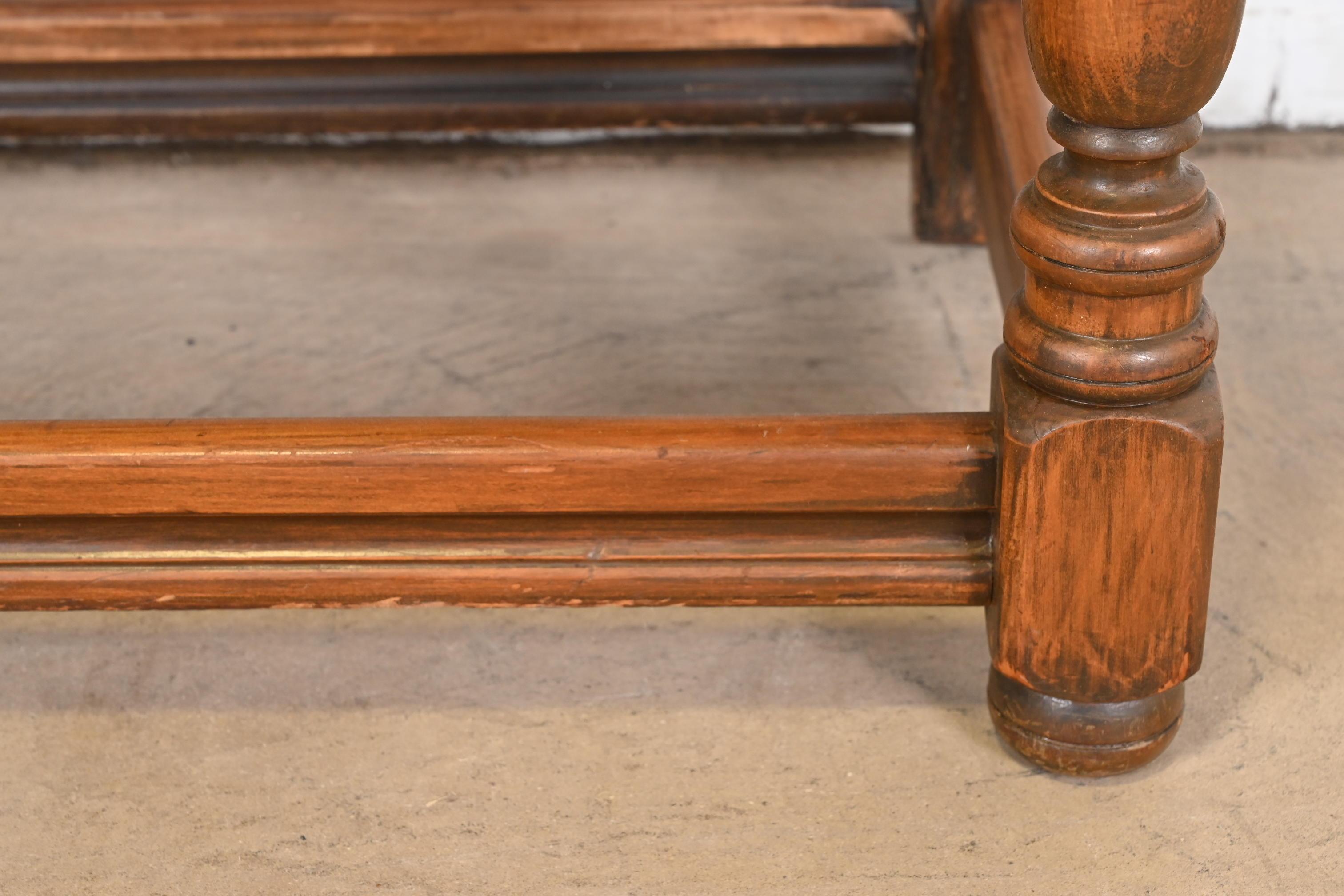 Limbert Jacobean Carved Walnut Buffet Server or Bar Cabinet, Circa 1920s 5