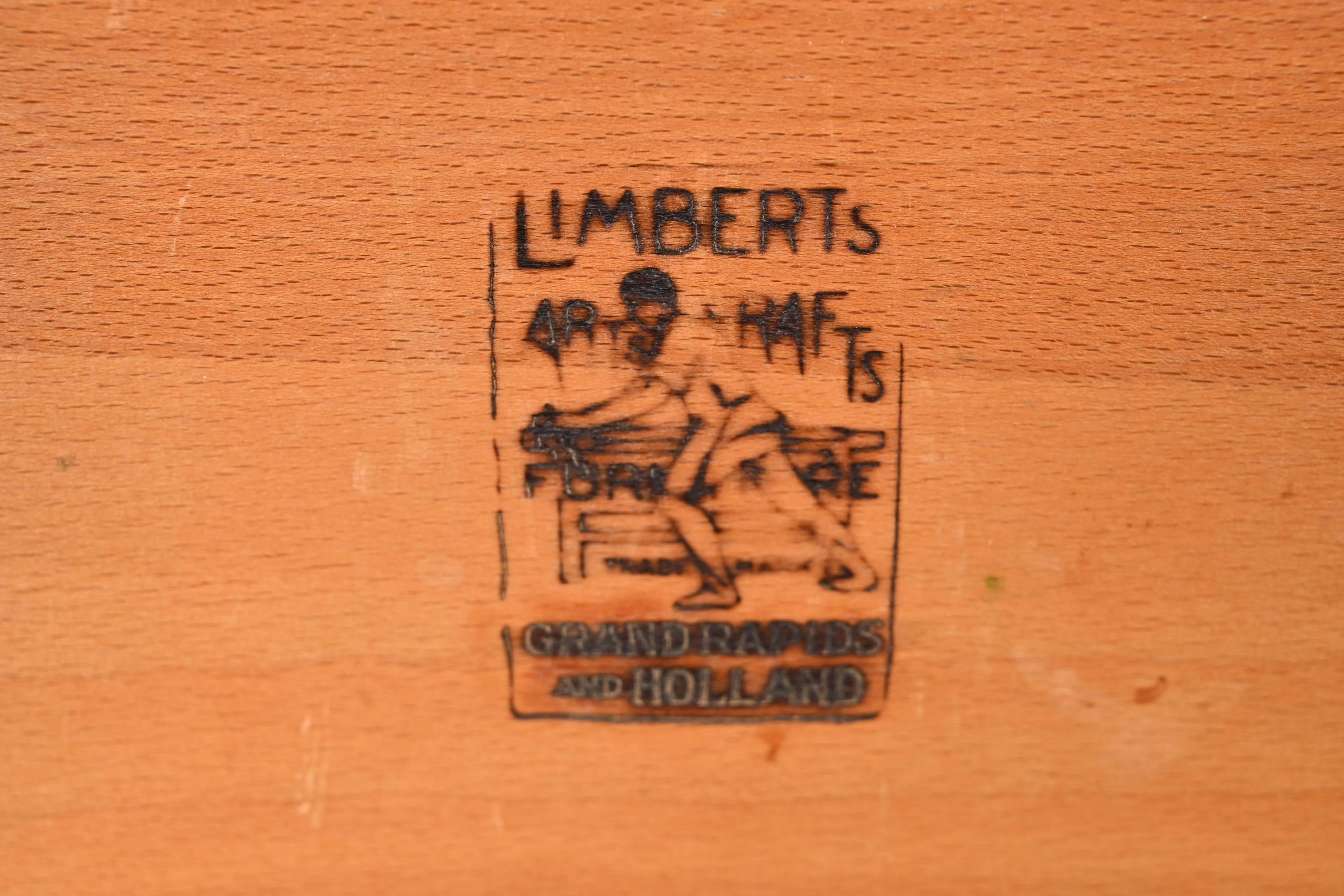 Limbert Jacobean Carved Walnut Buffet Server or Bar Cabinet, Circa 1920s 3