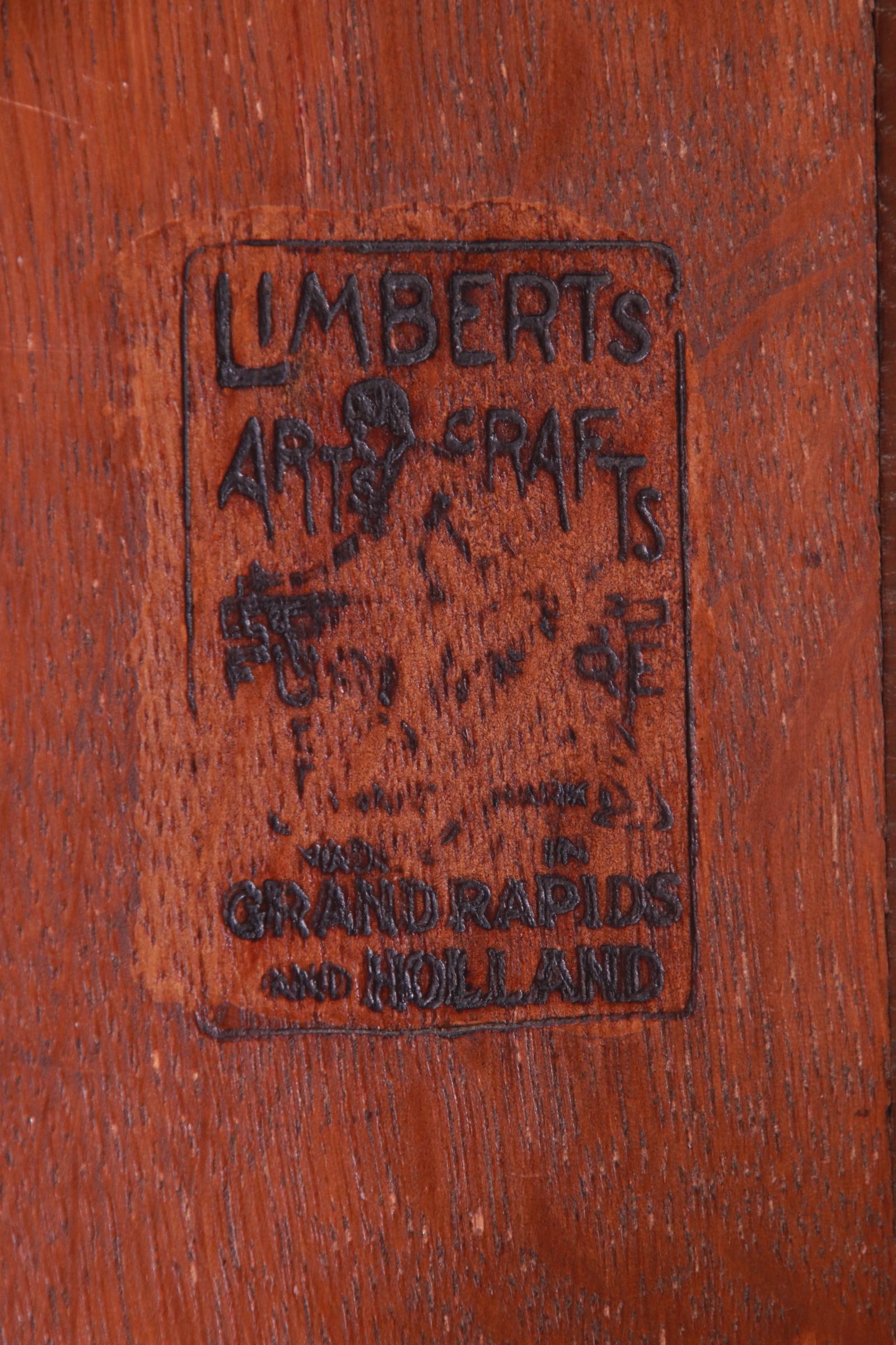 Limbert Mission Oak Arts & Crafts Desk or Library Table, Circa 1900 9