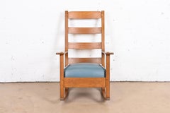 Limbert Mission Oak Arts & Crafts Rocking Chair, circa 1900
