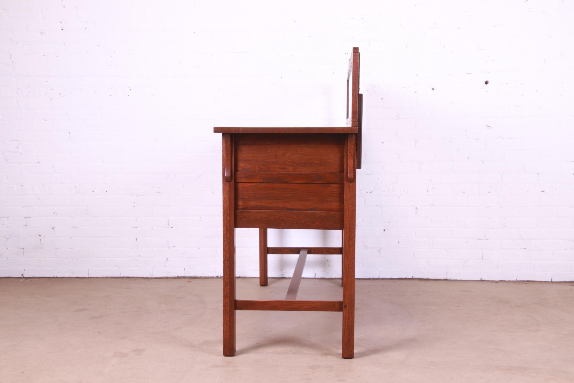 Limbert Mission Oak Arts & Crafts Sideboard Buffet Server, Newly Restored For Sale 6