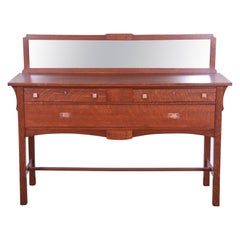 Limbert Mission Oak Arts & Crafts Sideboard Buffet Server, Newly Restored