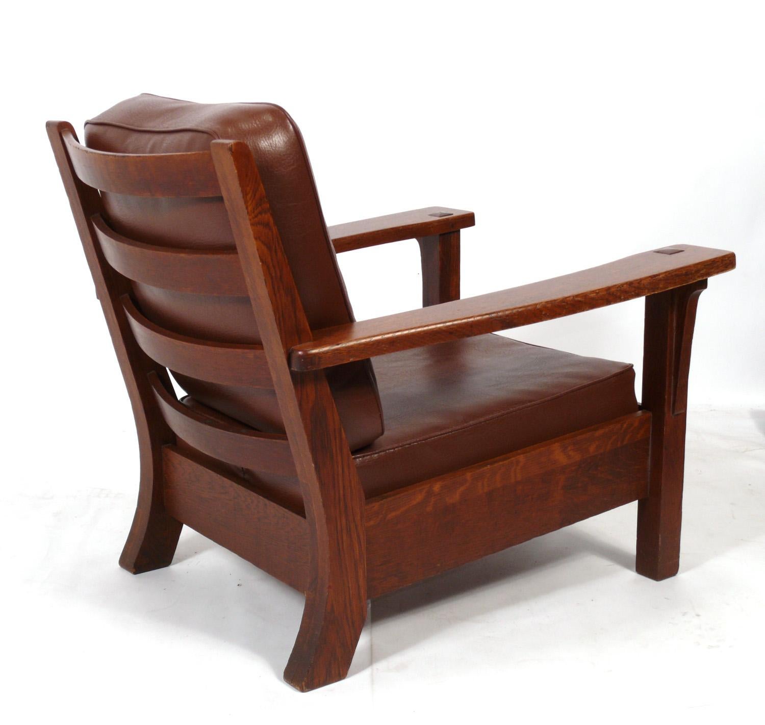 Arts and Crafts Limbert Mission Oak Morris Chair