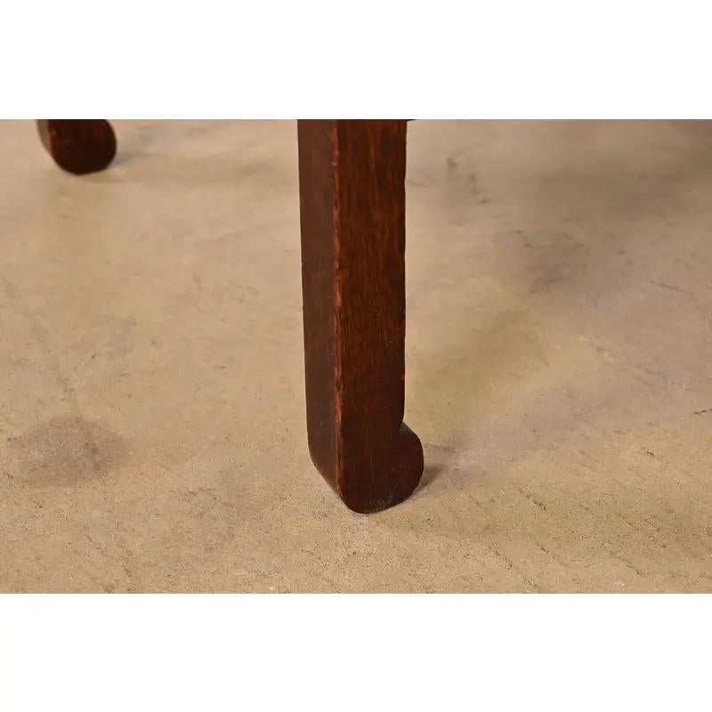 Sedia da pranzo in quercia intagliata in stile Limbert, circa 1900 in vendita 4