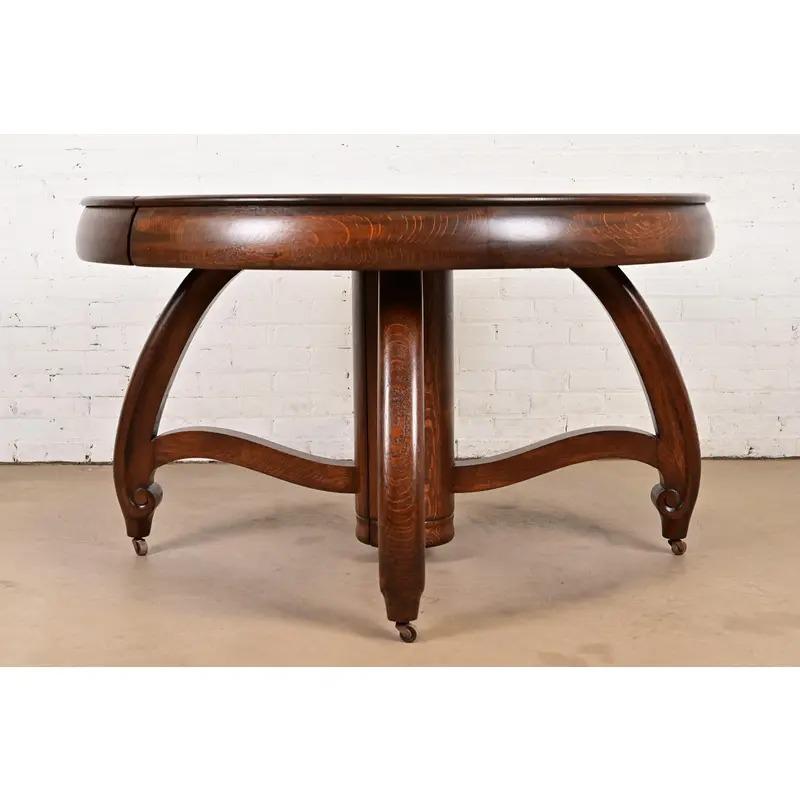 Tavolo da pranzo allungabile in stile Limbert, appena rifinito in vendita 4