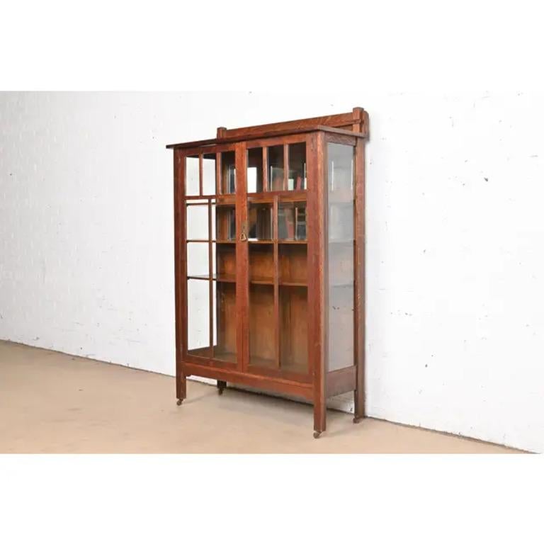 Americano Mobile libreria in stile Limbert, Mission Arts & Crafts, Circa 1900 in vendita