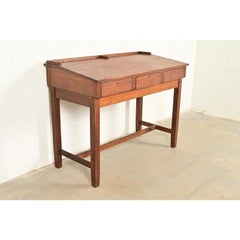 Limbert Style Antique Mission Oak Arts & Crafts Architect's Desk, Circa 1910