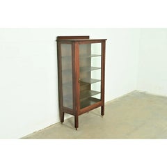 Limbert Style Antique Mission Oak Arts & Crafts Bookcase or China Cabinet, 1910