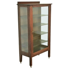 Limbert Style Antique Mission Oak Arts & Crafts Bookcase or China Cabinet, 1910