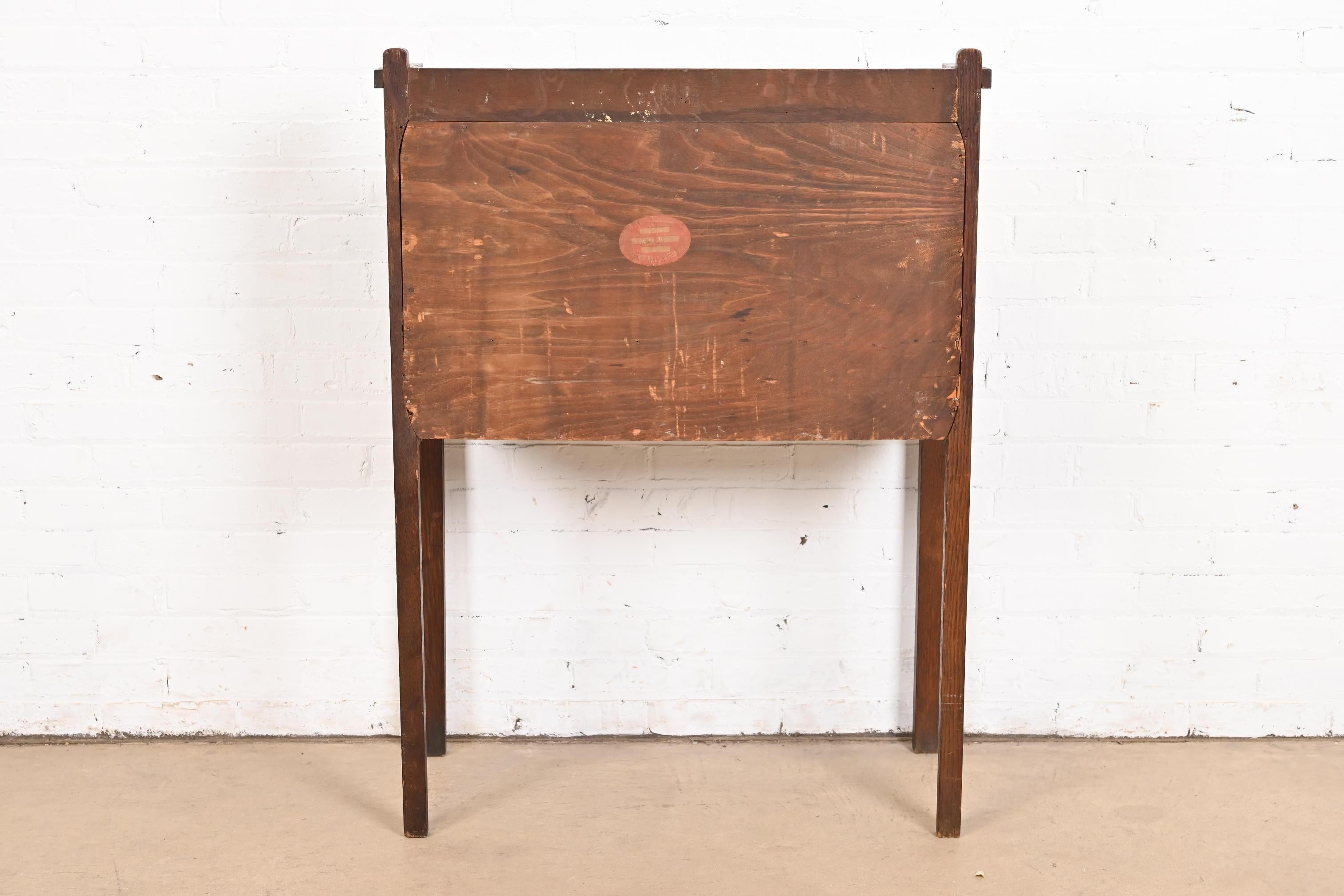 Limbert Style Antique Mission Oak Arts & Crafts Drop Front Secretary Desk 5