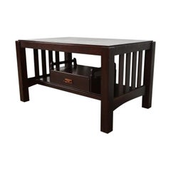 Limbert Style Antique Mission Oak Arts & Crafts Library Table, Circa 1910