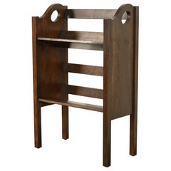 Limbert Style Antique Mission Oak Arts & Crafts Magazine Stand, Circa 1920