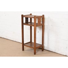 Limbert Style Antique Mission Oak Arts & Crafts Nightstand or Side Table