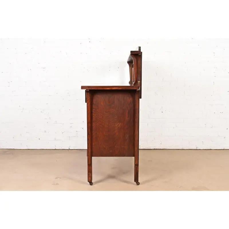 Credenza Mission Arts & Crafts in stile Limbert, circa 1910, in Oak in vendita 2