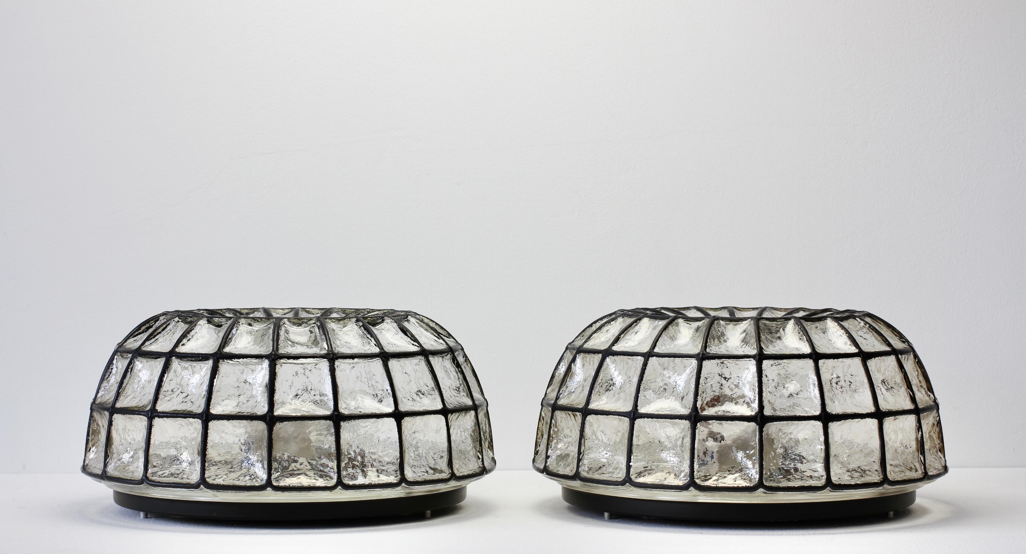 1 von 2 extra große Mid-Century-Wandleuchten aus Glas, Limburg im Zustand „Gut“ im Angebot in Landau an der Isar, Bayern