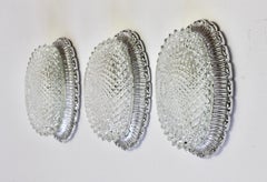 Limburg Elegant Vintage Crystal Glass and Nickel Flush Mount Wall Light Sconce