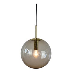 Limburg 1970s 'New Old Stock' Vintage Round Smoked Glass Globe Pendant Light